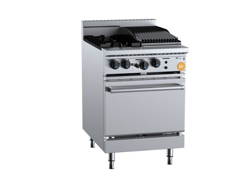 B+S Oven With Two Open Burners 300mm Char Broiler KOV-SB2-CBR3