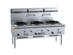 B+S K series Three Hole Waterless Wok Table UFWWK-3