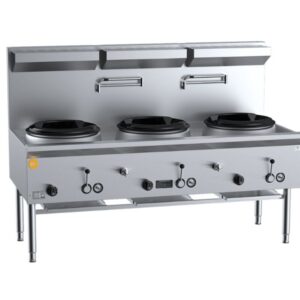 B+S K series Three Hole Waterless Wok Table UFWWK-3