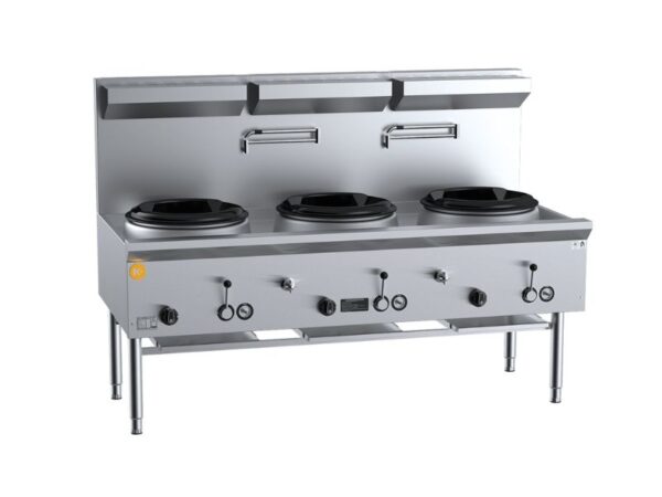 B+S K series Three Hole Waterless Wok Table UFWWK-3