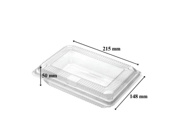 Clear Food Container OP-L6H 600pcs (50pcs x 12pkt)