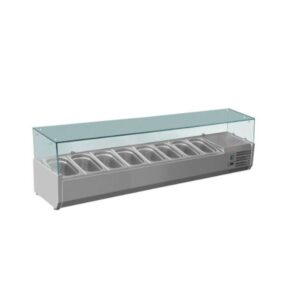 XVRX1800/380 FED-X Flat Glass Refrigerated Salad Bar 1800mm