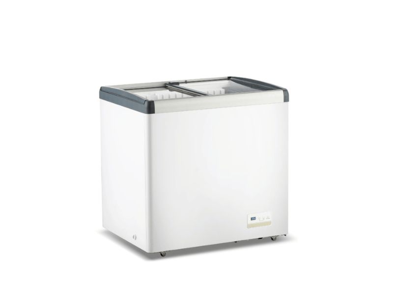 Thermaster WD256G 256L Chest Freezer with Flat Glass Top