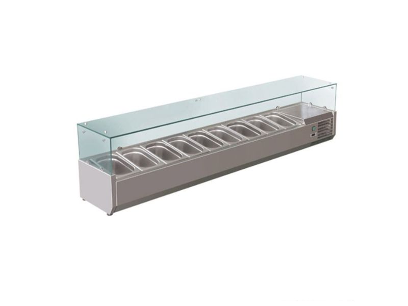 XVRX2000/380 FED-X Flat Glass Refrigerated Salad Bar 2000mm