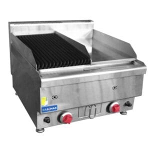 Gasmax JUS-TRGH60E Gas Chargrill & Griddle Combo (650mm Depth)