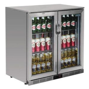 Polar 2 Door Small Bar Fridge 208 Litre, GL008-A