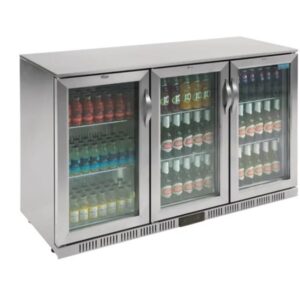 Polar 3 Door Small Bar Fridge 330 Litre, GL009-A