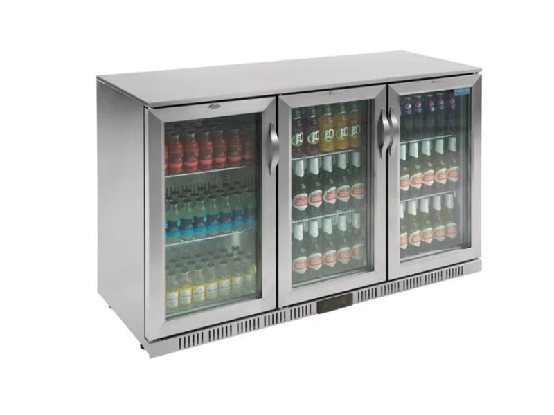 Polar 3 Door Small Bar Fridge 330 Litre, GL009-A