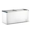 commercial chest freezer with flat glass lids on Top and 586 litre freeze capacity, thermaster WD586G