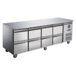 FED-X Under Bench Fridge with 8 Drawers, XUB7C22S4D