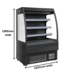 Low Height Open Display Cooler 1200mm Wide with Curved Front, OP-1270C