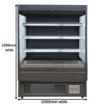 Low Height Open Display Cooler 1200mm Wide with Square Front, OP-1270S