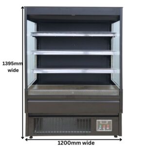 Low Height Open Display Cooler 1200mm Wide with Square Front, OP-1270S