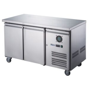 FED-X 2 Door Under Bench Freezer with 700mm Depth, XUB7F13S2V