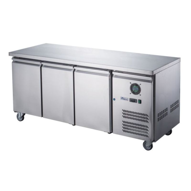 FED-X 3 Door Under Bench Freezer with 700mm Depth, XUB7F18S3V