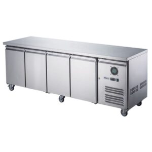 FED-X 4 Door Under Bench Freezer with 700mm Depth, XUB7C22S4V