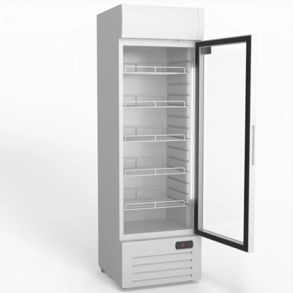 AG DF383WL Upright Glass Door Fridge - 1 Door 383L White - Image 2
