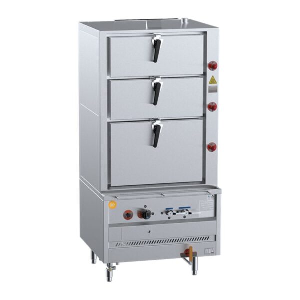 BS K+ Triple Deck Gas Steamer 900mm, DSK-3