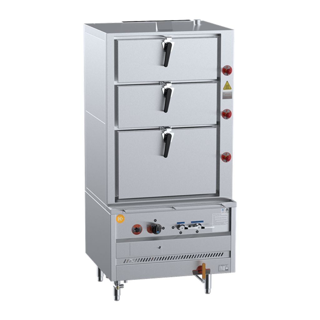 BS K+ Triple Deck Gas Steamer 900mm, DSK-3