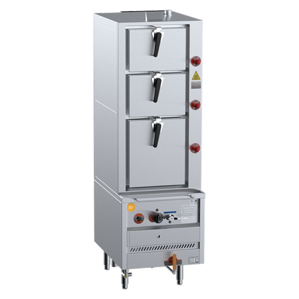 BS K+ Triple Deck Gas Steamer 600mm, DSK-3S