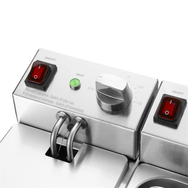 Apuro 3 Litre Twin Tank Fryer 2x3L - CU615-A - Image 3