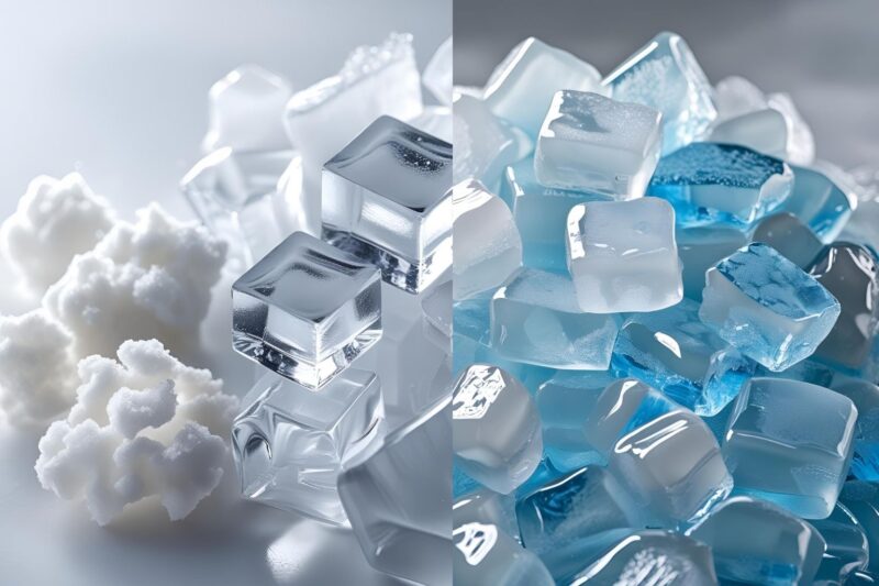 cube, nugget, flake ice