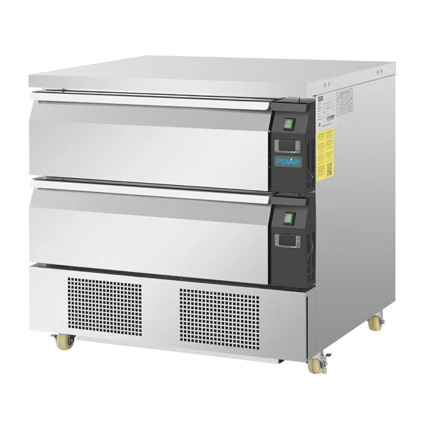Polar Drawer Fridge with 2 drawers 900mm wide, DA996-A