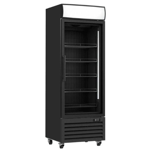 CDS Single Glass Door Upright Freezer Black, CDSF400