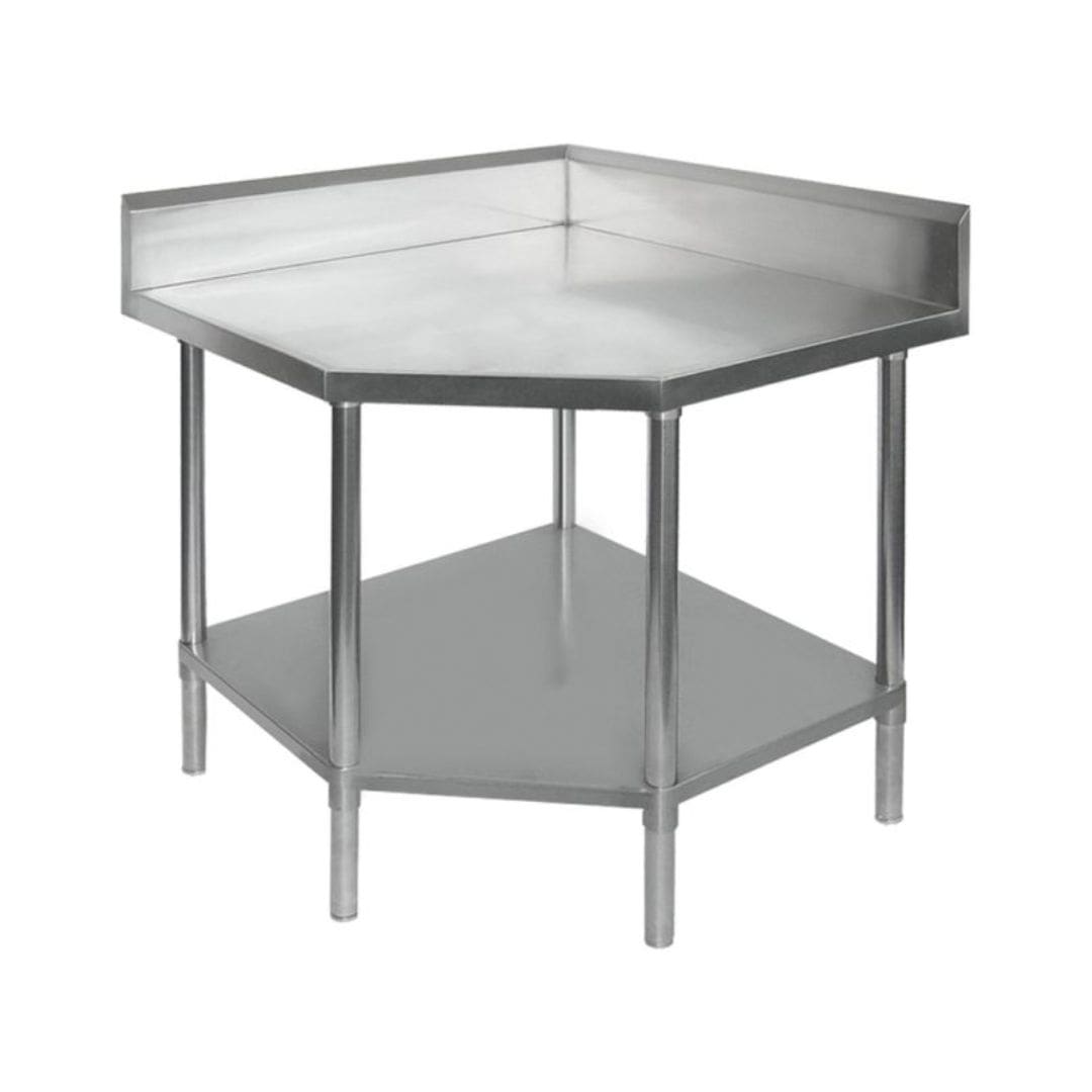 900mm Corner Workbench with 100mm Splashback & Undershelf