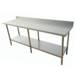 304 Grade S/S Work Bench with Splashback 2400x600x900mm