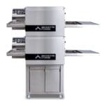 Moretti Forni T64G/2 SC Double 16 Inch Gas Conveyor Oven on Stand