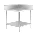 600mm Corner Workbench with 150mm Splashback & Undershelf