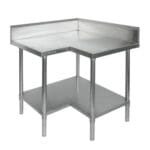 900mm Corner Workbench with 150mm Splashback & Undershelf