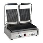 Apuro DY994-A Bistro Double Ribbed Contact Grill