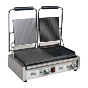 Apuro FC386-A Double Contact Grill Ribbed & Flat Plates