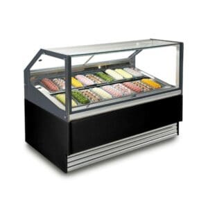 Bonvue 18 Tub Gelato Freezer Black SGD-18B