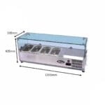Atosa ESL3880 Countertop Salad Bar Fridge 5x1/4GN