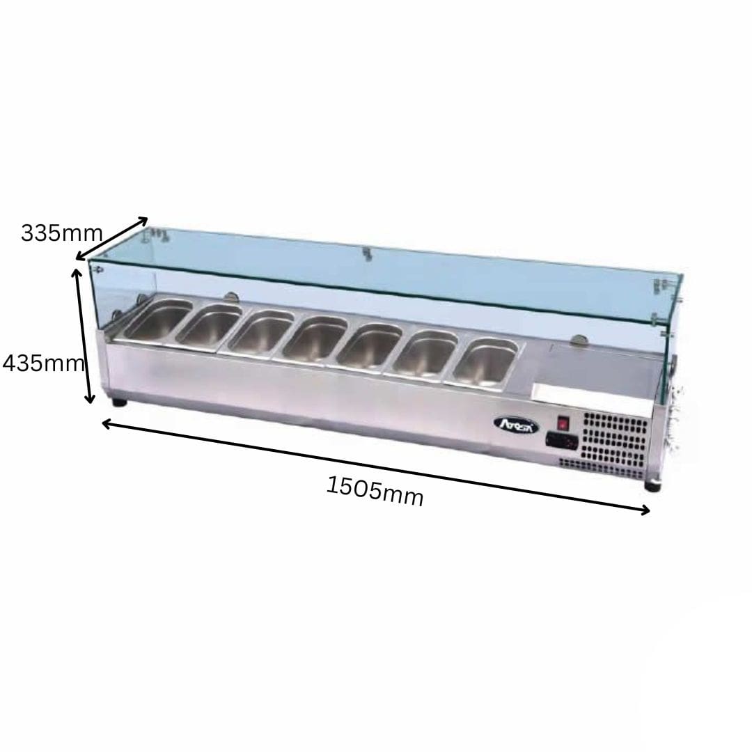 Atosa ESL3883 Countertop Salad Bar Fridge 1500mm