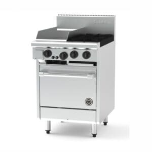 Goldstein PF12G220-X 2 Burner Gas Oven Range with Griddle Plate