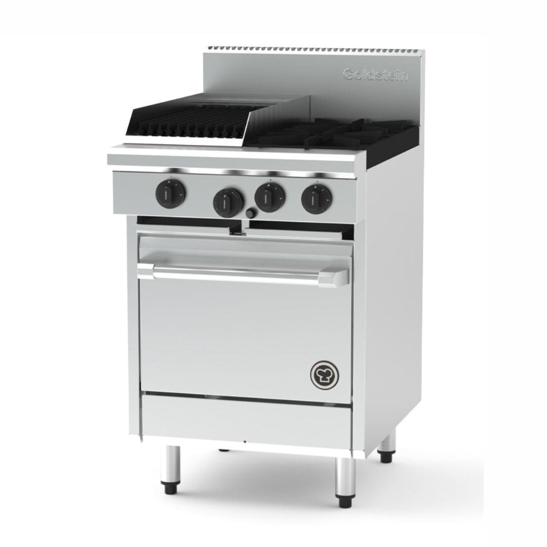 Goldstein PF12Q220-X 2 Burner Gas Oven Range with Chargrill