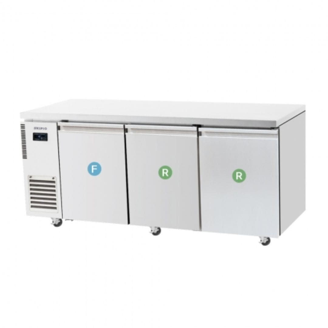 Skipio Dual Temp Under Counter Fridge Freezer 1800mm SURF18-3