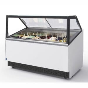 Iarp Gelato Ice Cream Freezer 18 Tub White - Delight 18
