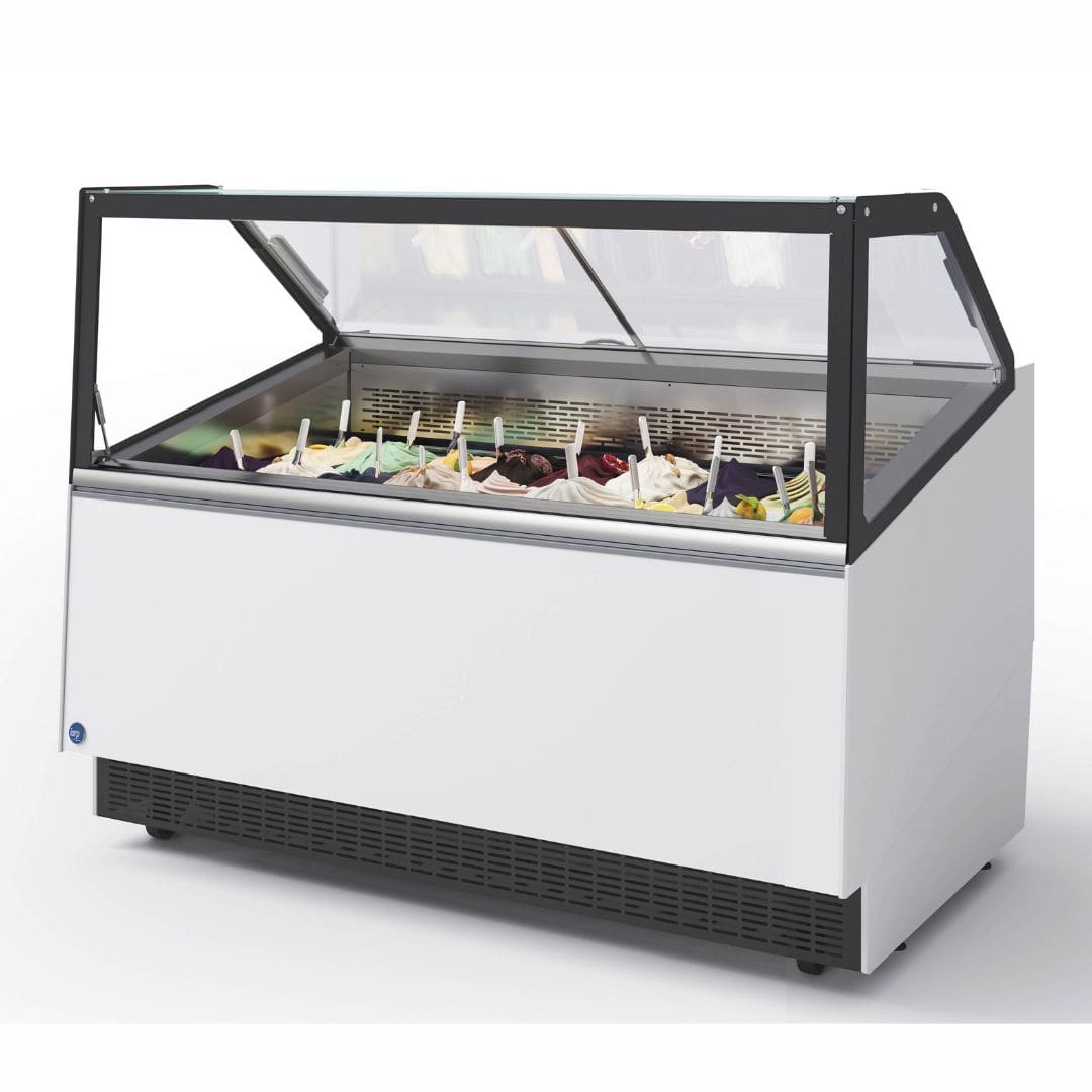 Iarp Gelato Ice Cream Freezer 18 Tub White - Delight 18