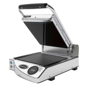 Spidocook SPE-SP010X Digital Glass Ceramic Contact Grill | Black Flat Top & Bottom