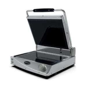 Spidocook SPE-SP015P Glass Ceramic Wide Contact Grill | Black Flat Top & Bottom