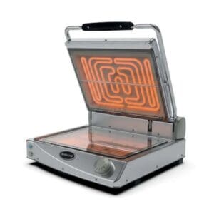 Spidocook SPE-SP015T Glass Ceramic Contact Grill | Wide Flat Transparent Surface 10 Amp