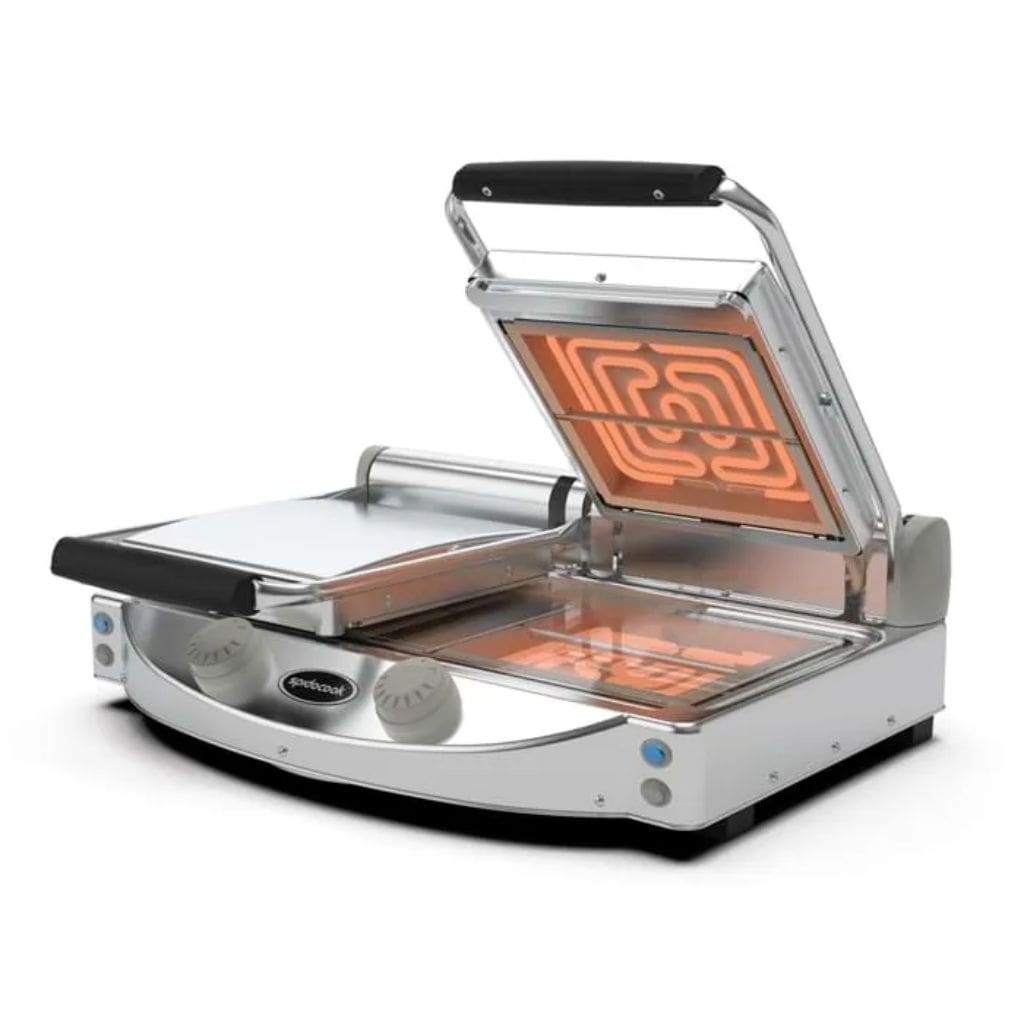 Spidocook SPE-SP020PT Glass Ceramic Contact Grill | Double Transparent Surface 15 Amp