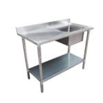 Modular System Single Right Sink Bench 1200x600mm 1200-6-SSBR