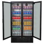 double glass door fridge
