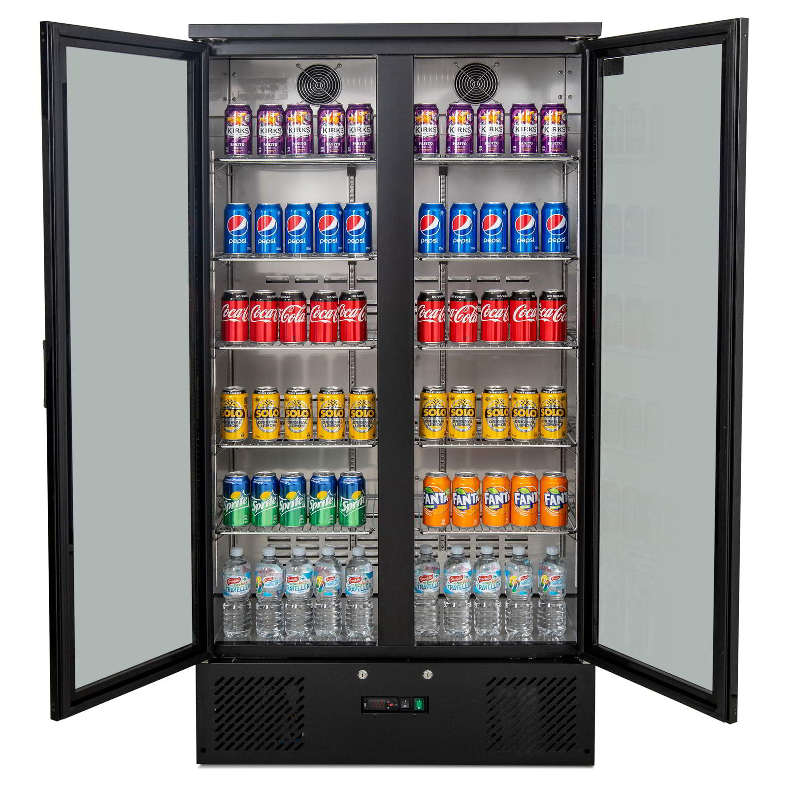 double glass door fridge